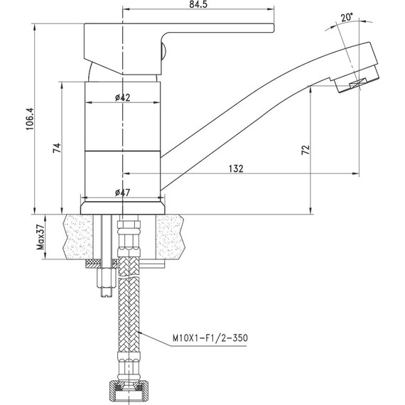 Смеситель для раковины Lemark plus Grace LM1507C фото 6