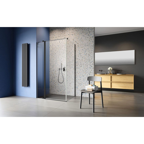 Душевое ограждение Radaway Nes 8 Black KDJ II 120x75 см L (стекло 8 мм), черный/прозрачное фото 2