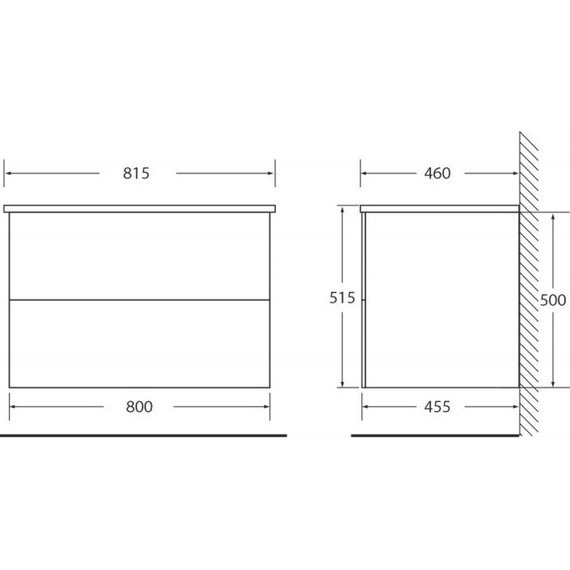 Тумба подвесная со столешницей BelBagno ETNA-800-2C-SO-BL-P 80 см, Bianco Lucido/Stone - 3 Тумба подвесная со столешницей BelBagno ETNA-800-2C-SO-BL-P 80 см, Bianco Lucido/Stone фото 3