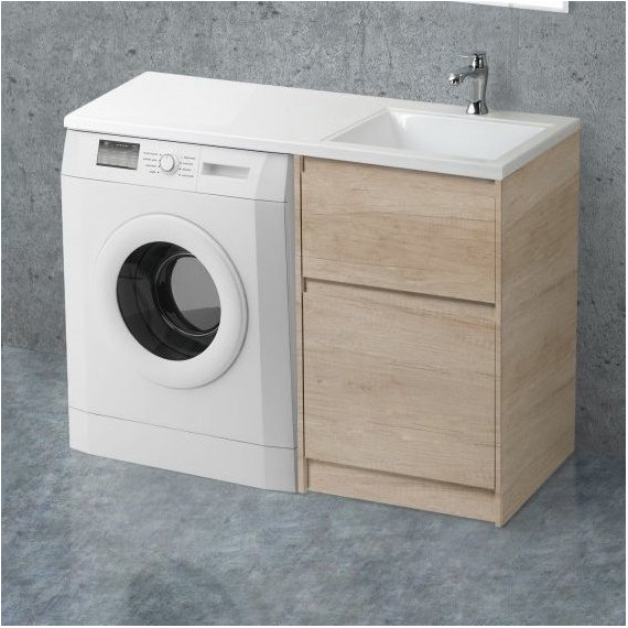 Тумба напольная с раковиной-столешницей BelBagno KRAFT-LVD-580/1200-2C-PIA-RNN 120 см R, Rovere Nebrasca Nature фото 