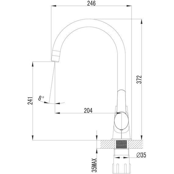 Смеситель для кухни Lemark Atlantiss LM3255C фото 6