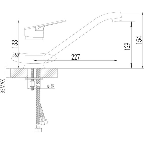Смеситель для кухни Lemark Luna LM4104C фото 4