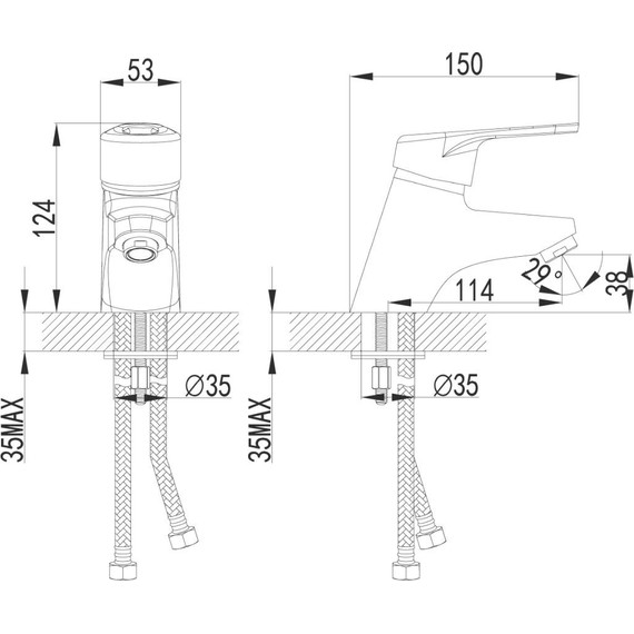 Смеситель для раковины Lemark Luna LM4106C фото 5
