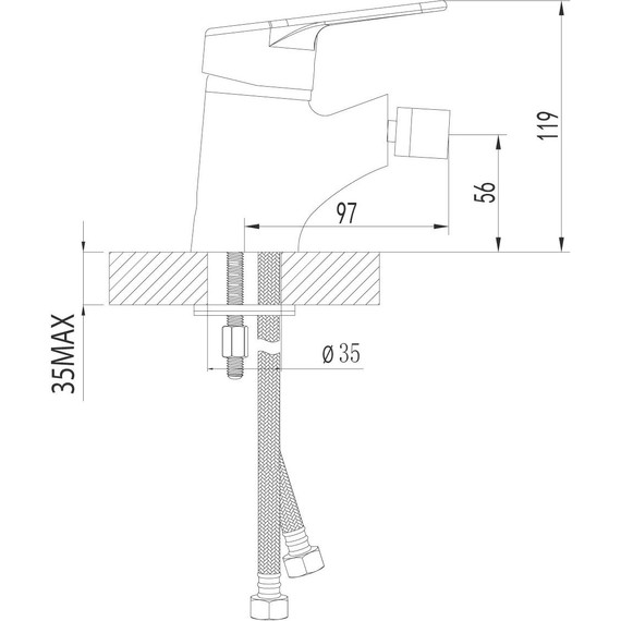 Смеситель для биде Lemark Luna LM4108C фото 4