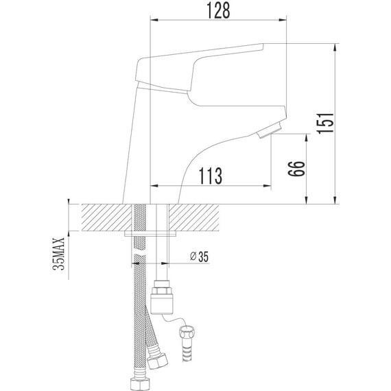 Смеситель для раковины с лейкой для биде Lemark Luna LM4116C - 4 Смеситель для раковины с лейкой для биде Lemark Luna LM4116C фото 4