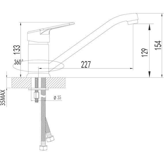 Смеситель для кухни Lemark Omega LM3104C фото 4