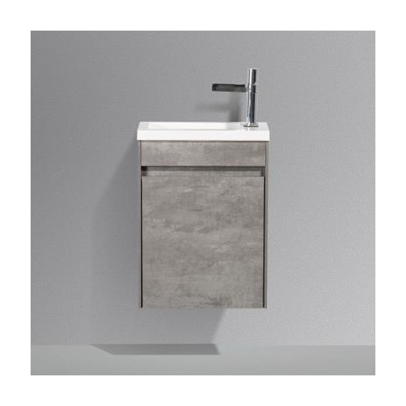 Тумба подвесная с раковиной BelBagno 46 см PIETRA MINI-460-1A-SO-SCM-R, цемент фото 