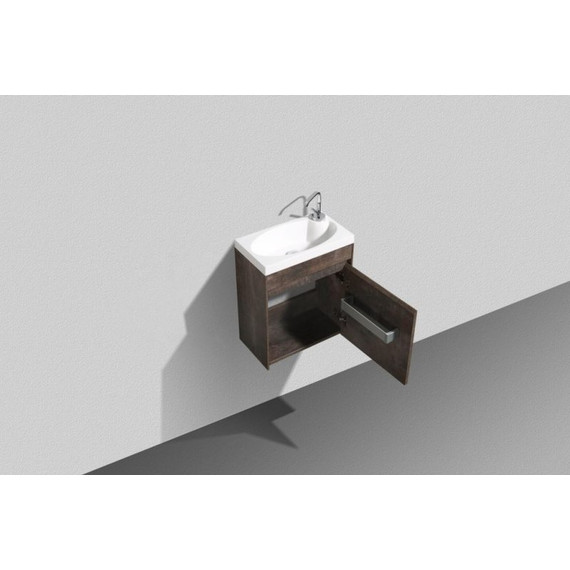 Тумба подвесная с раковиной BelBagno 46 см PIETRA MINI-460-1A-SO-PT-R, камень фото 5