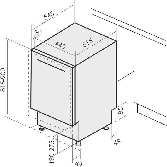 Встраиваемая посудомоечная машина MBS DW-451 - 2 Встраиваемая посудомоечная машина MBS DW-451 фото 2