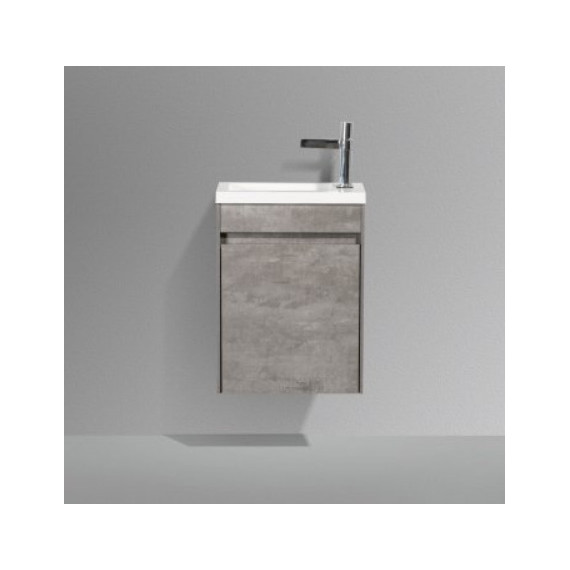 Тумба подвесная с раковиной BelBagno 40 см PIETRA MINI-400-1A-SO-SCM-L, цемент фото 