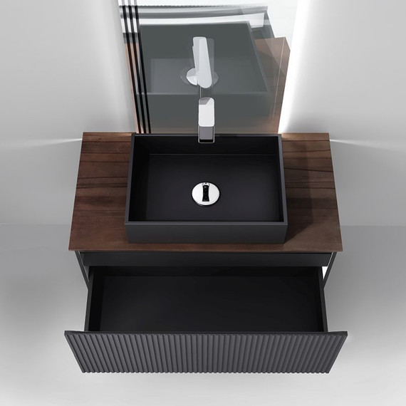 Тумба подвесная со столешницей Jorno Strong 100 см Str.01.100/P/A, антрацит - 7 Тумба подвесная со столешницей Jorno Strong 100 см Str.01.100/P/A, антрацит фото 7