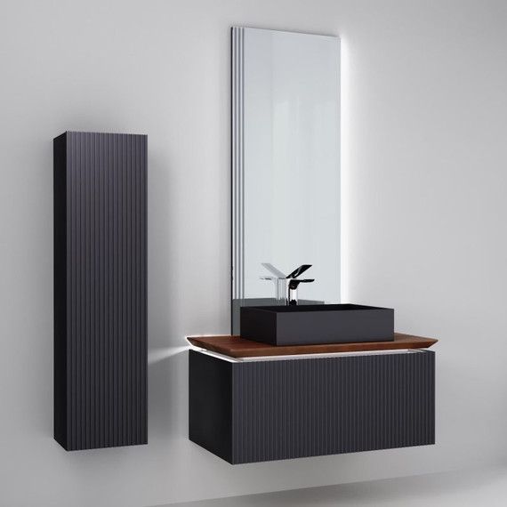 Тумба подвесная со столешницей Jorno Strong 100 см Str.01.100/P/A, антрацит - 11 Тумба подвесная со столешницей Jorno Strong 100 см Str.01.100/P/A, антрацит фото 11