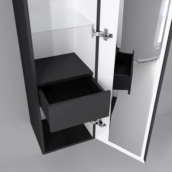 Пенал подвесной Jorno Strong 33 см Str.04.130/P/A, антрацит - 5 Пенал подвесной Jorno Strong 33 см Str.04.130/P/A, антрацит фото 5