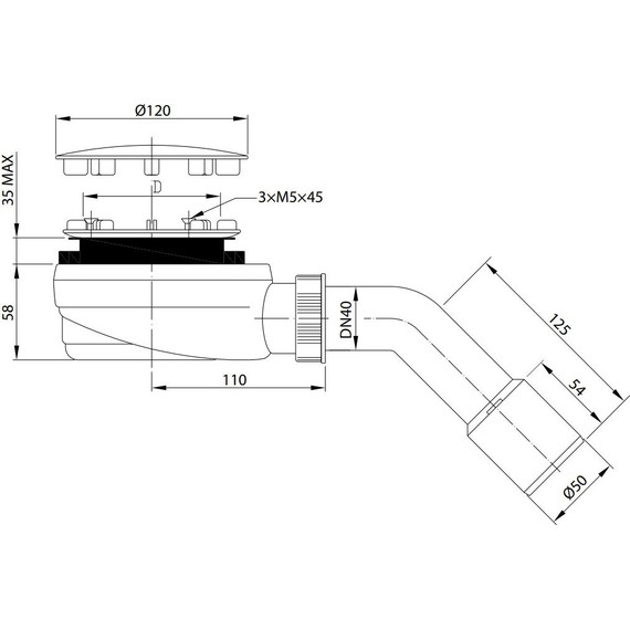 Сифон для душевого поддона Radaway R580 White фото 2
