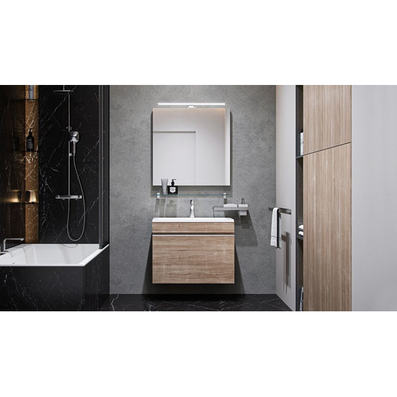 Тумба подвесная с раковиной Velvex Pulsus 70 см tpPUL.70-25, дуб сонома фото 2