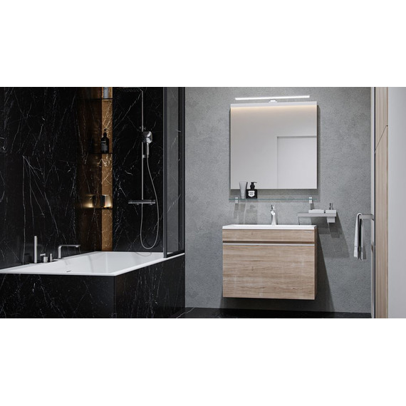 Тумба подвесная с раковиной Velvex Pulsus 70 см tpPUL.70-25, дуб сонома фото 3