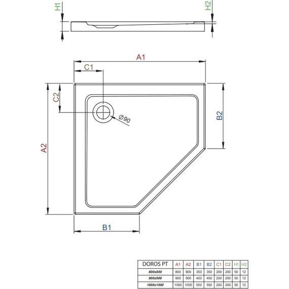 Поддон акриловый Radaway Doros PT 80x80 см SDRPT8080-01 - 3 Поддон акриловый Radaway Doros PT 80x80 см SDRPT8080-01 фото 3