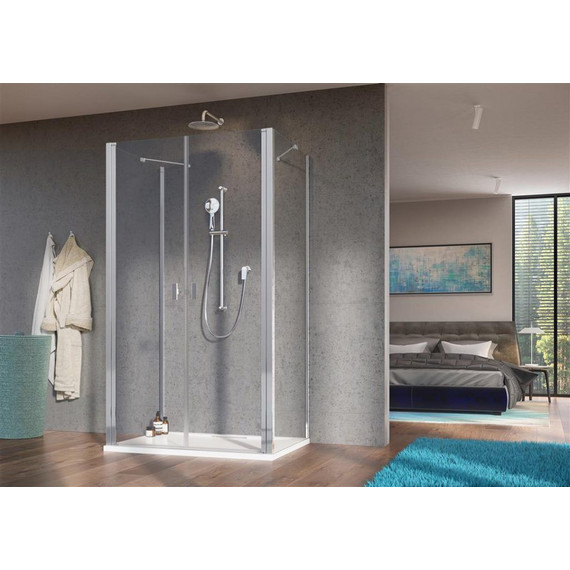 Душевое ограждение Radaway Nes 8 DWD+2S 120x80 см (стекло 8 мм), хром/прозрачное фото 2