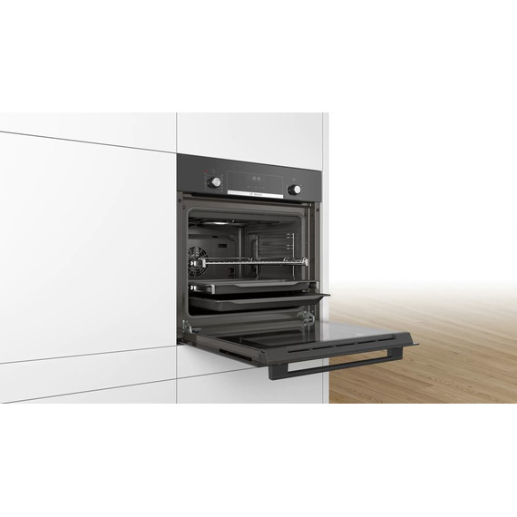 Встраиваемый электрический духовой шкаф Bosch Serie 6 HIJ517YB0R, чёрный фото 4