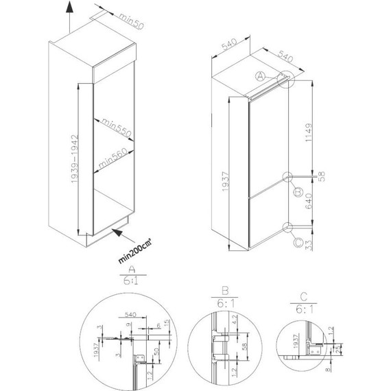 Встраиваемый двухкамерный холодильник Maunfeld MBF193SLFW - 13 Встраиваемый двухкамерный холодильник Maunfeld MBF193SLFW фото 13