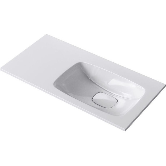 Тумба подвесная с раковиной Aqwella Accent 90 см ACC0109RW, белый, Цвет фасада: белый фото 5