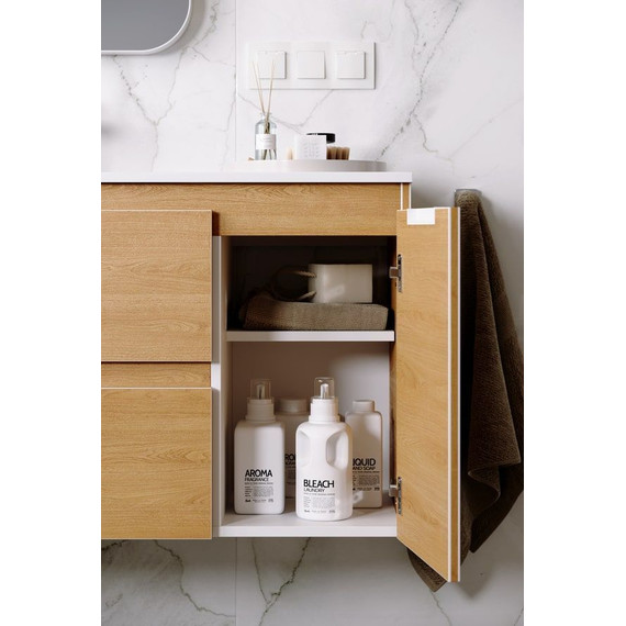 Тумба подвесная с раковиной Aqwella Accent 90 см ACC0109LDZ, дуб золотой, Цвет фасада: светлое дерево фото 5