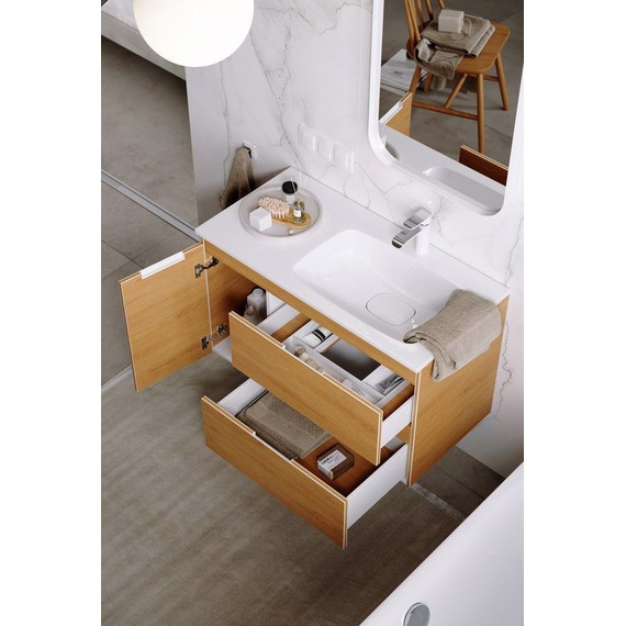 Тумба подвесная с раковиной Aqwella Accent 90 см ACC0109RDZ, дуб золотой, Цвет фасада: светлое дерево - 6 Тумба подвесная с раковиной Aqwella Accent 90 см ACC0109RDZ, дуб золотой, Цвет фасада: светлое дерево фото 6