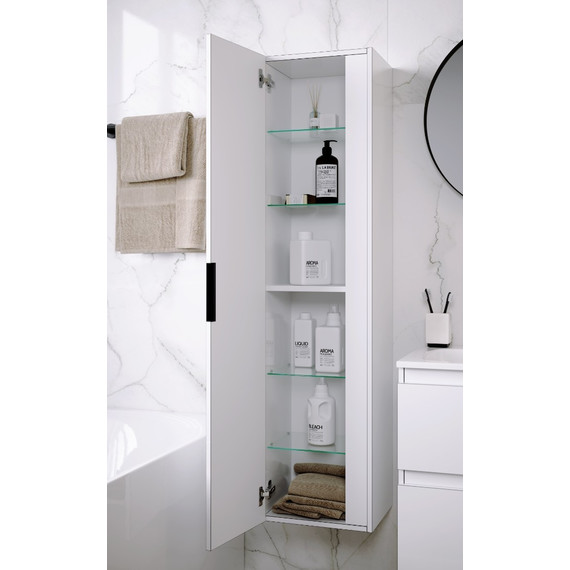 Пенал подвесной Aqwella Accent 35 см ACC0535W, универсальный, белый - 4 Пенал подвесной Aqwella Accent 35 см ACC0535W, универсальный, белый фото 4