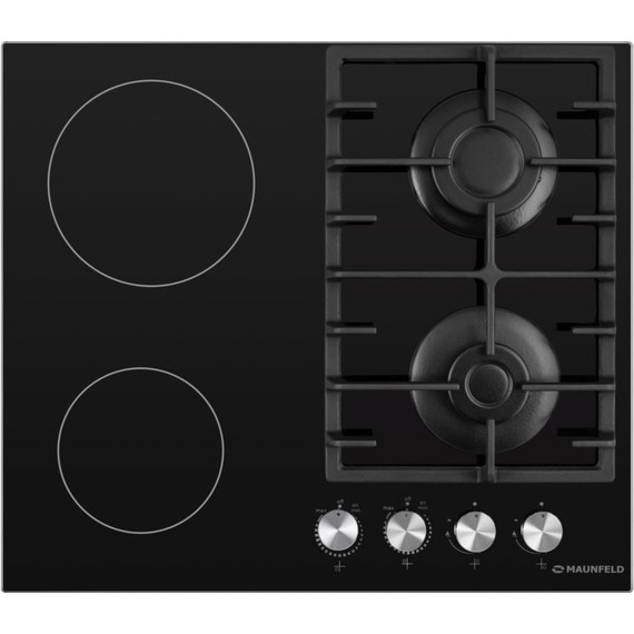 Комбинированная варочная панель Maunfeld EEHG.642VC.3CB/KG (чёрное стекло) - 2 Комбинированная варочная панель Maunfeld EEHG.642VC.3CB/KG (чёрное стекло) фото 2