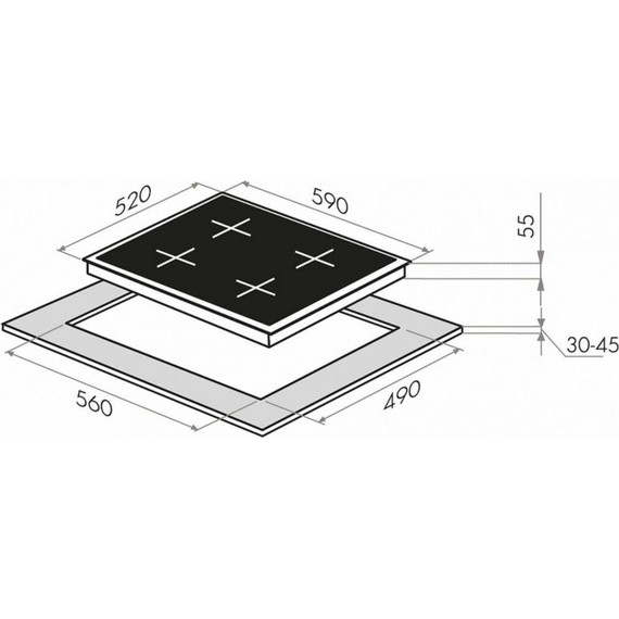 Индукционная варочная поверхность Maunfeld EVSI594BK - 11 Индукционная варочная поверхность Maunfeld EVSI594BK фото 11