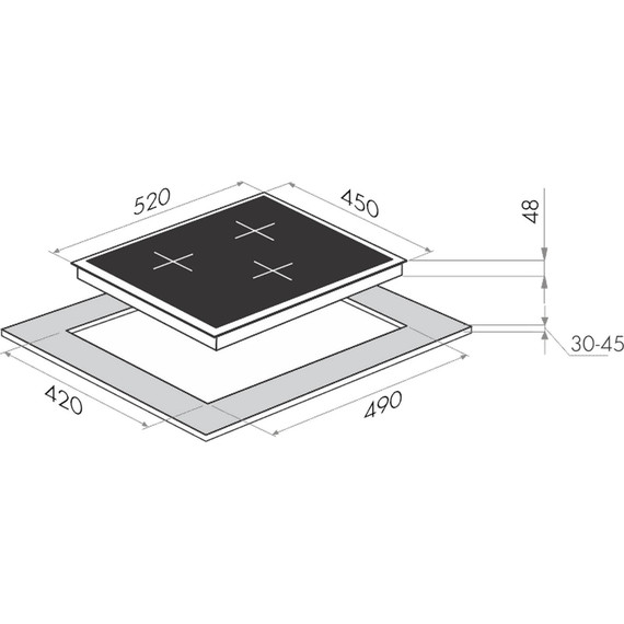 Индукционная варочная поверхность Maunfeld MVI45.3HZ.3BT-BK - 12 Индукционная варочная поверхность Maunfeld MVI45.3HZ.3BT-BK фото 12