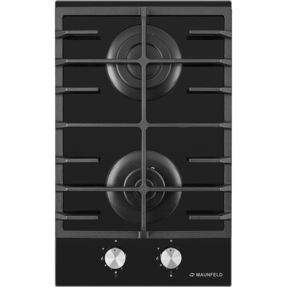 Газовая варочная поверхность Maunfeld EGHG.32.6CB/G Domino (чёрное стекло) фото 2