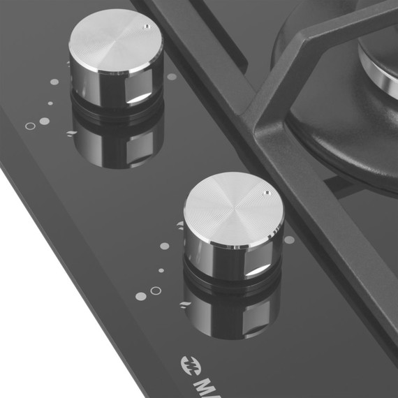 Газовая варочная поверхность Maunfeld EGHG.32.6CB/G Domino (чёрное стекло) фото 6