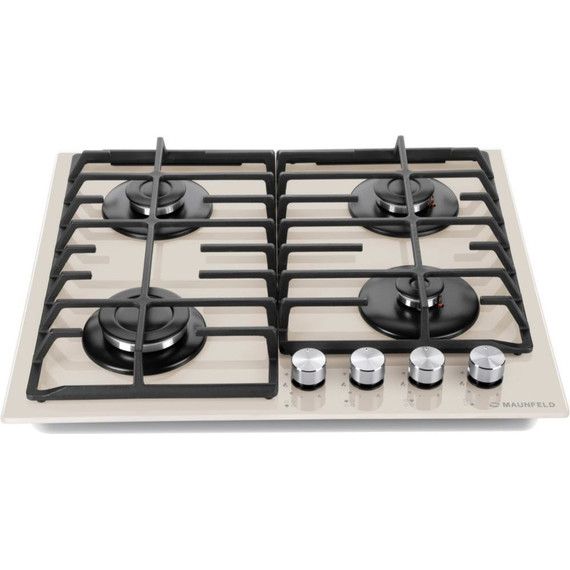 Газовая варочная поверхность Maunfeld EGHG.64.6CBG/G (бежевое стекло) фото 5
