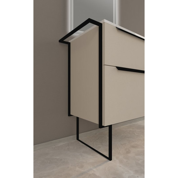 Тумба подвесная с раковиной Cezares Urban 120 см 55162, Spatolato bianco фото 4