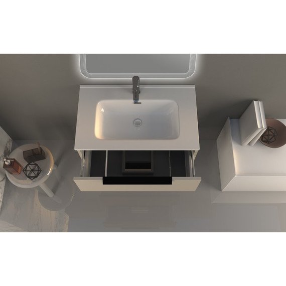 Тумба подвесная с раковиной Cezares Urban 60 см 55156, Spatolato bianco фото 4