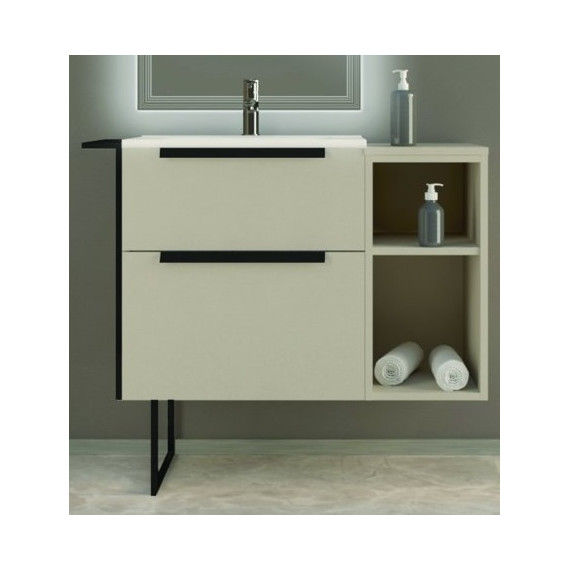 Тумба подвесная с раковиной Cezares Urban 60 см 55156, Spatolato bianco фото 