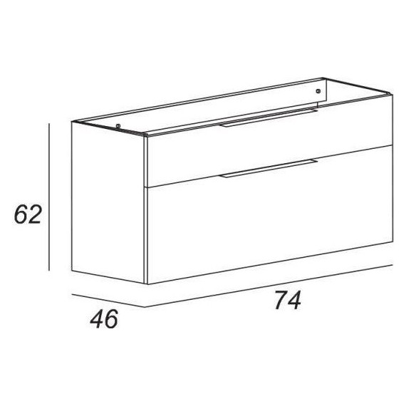 Тумба подвесная с раковиной Cezares Urban 75 см 55158, Frassino scuro - 7 Тумба подвесная с раковиной Cezares Urban 75 см 55158, Frassino scuro фото 7