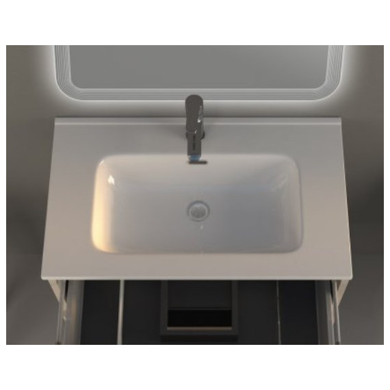 Тумба подвесная с раковиной Cezares Urban 75 см 55160, Grigio opaco фото 3