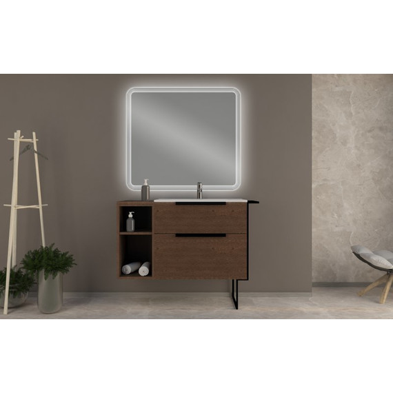 Тумба подвесная с раковиной Cezares Urban 75 см 55158, Frassino scuro - 2 Тумба подвесная с раковиной Cezares Urban 75 см 55158, Frassino scuro фото 2