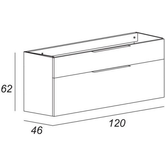 Тумба подвесная с раковиной Cezares Urban 120 см 55163, Grigio opaco фото 7