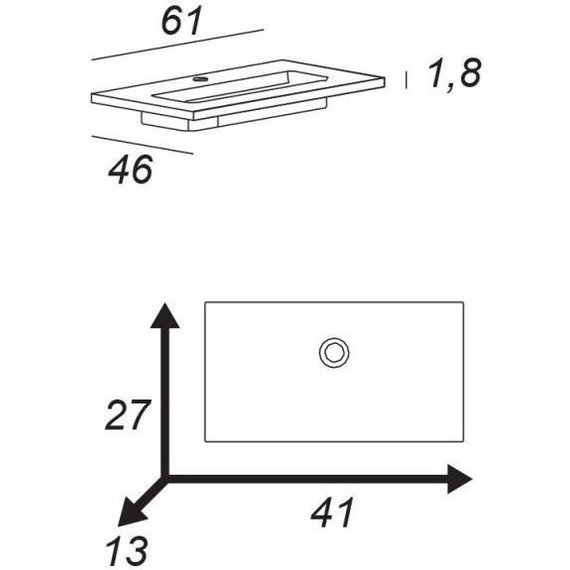 Тумба подвесная с раковиной Cezares Urban 60 см 55157, Grigio opaco фото 4