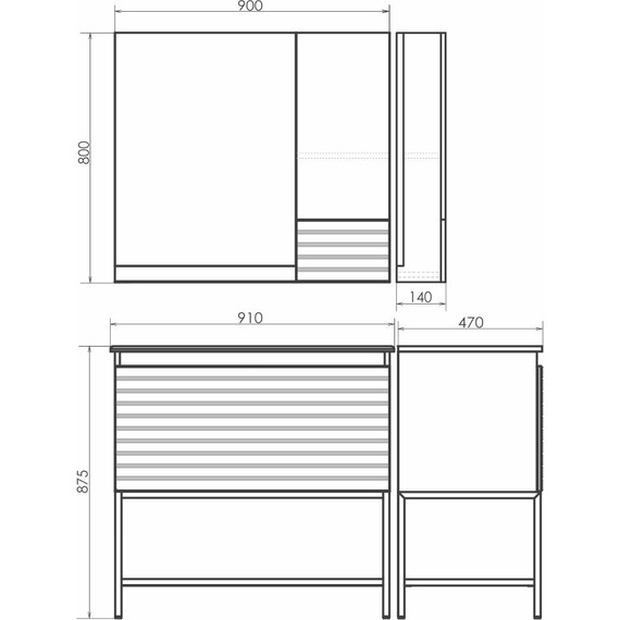 Зеркало-шкаф Comforty Страсбург 90 см, дуб дымчатый фото 8