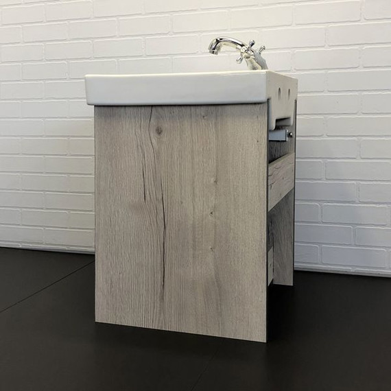 Тумба напольная с раковиной Comforty Вена 45 см, дуб дымчатый фото 8