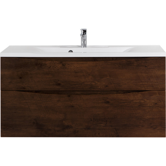 Тумба подвесная с раковиной BelBagno MARINO-H60-1000-2C-SO-RW-P 100 см, Rovere Moro фото 