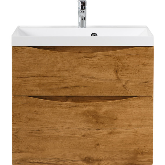 Тумба подвесная с раковиной BelBagno MARINO-H60-600-2C-SO-RN-P 60 см, Rovere Nature фото 