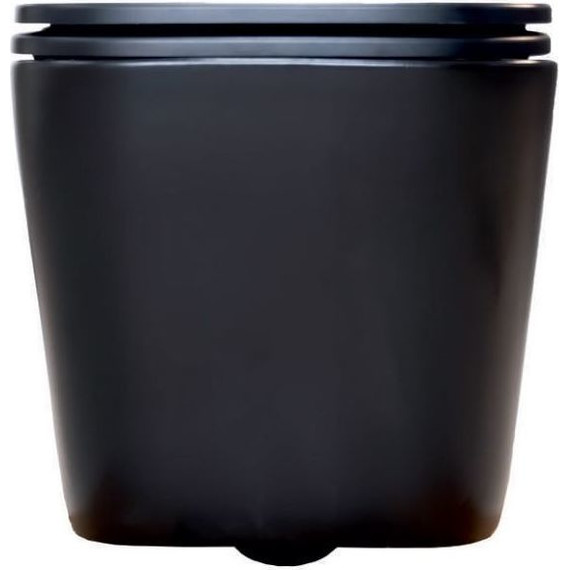 Унитаз подвесной безободковый Sole Cube 2 Black с крышкой микролифт, Цвет производителя: чёрный фото 2