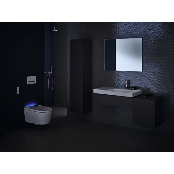 Унитаз-биде подвесной безободковый Geberit AquaClean Sela 146.224.21.1 с крышкой микролифт (панель - хром) фото 12