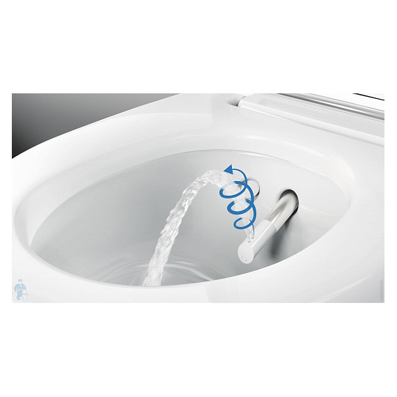 Унитаз-биде подвесной безободковый Geberit AquaClean Sela 146.224.21.1 с крышкой микролифт (панель - хром) фото 2