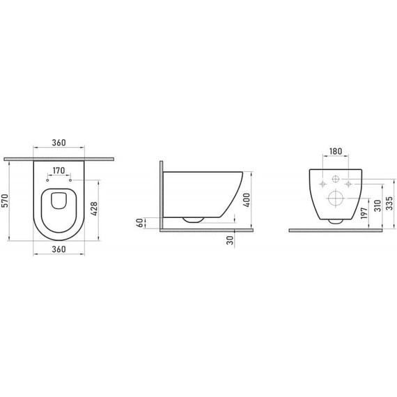 Инсталляция Berges Wasserhaus Novum с подвесным унитазом Mascon Rimless 043214 фото 16